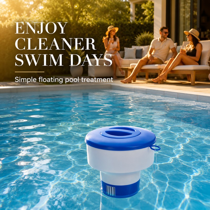 Floating Pool Chlorine Tablet Dispenser for Water Care – Adjustable