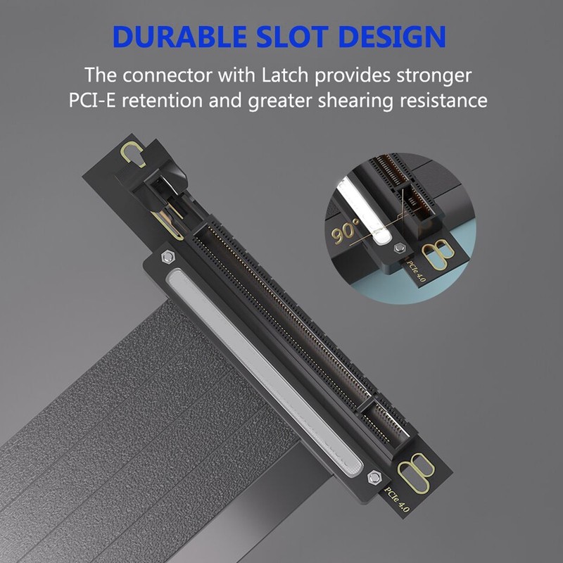 PCIe 4.0 X16 GPU Riser Cable 16X Flexible Cable High