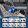 CHIFUN 2Pcs 6MM M6 X1.5 Motorcycle Swing Arm Spools Sliders