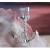 Unbranded ANCHOR WITH ROPE PENDANT STERLING SILVER, 1 1/2" with