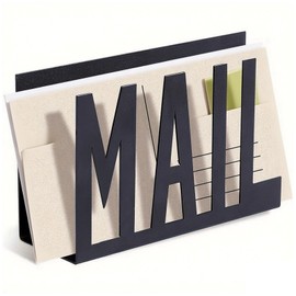 Letter Holders for the Home, Metal Letter Holder Cutout Mail Lettering Design Mini Letter rack for Desktop Home Entryway Living Room