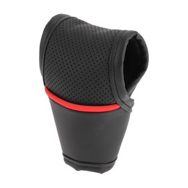 HOPESPANNER Universal SUV Gear Shift Knob Cover Stick Shifting Handle Protector Automotive Manual Leather 1 Pc Anti-Slip Black