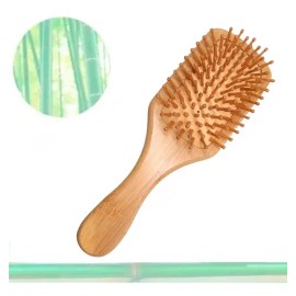Cepillo Madera Bambú Natural Ecológico Peine Cabello Full Veraly