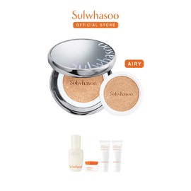 Sulwhasoo [June] Perfecting Cushion Airy Original 15g + Refill 15g SPF50+, 25N1 / 설화수 [6월]퍼펙팅 쿠션 에어리 본품15g+리필15g SPF50+, 25N1