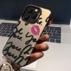Funda Personalizada De Silicona Con Labios Rojos Y Letras Graffiti