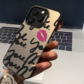 Funda Personalizada De Silicona Con Labios Rojos Y Letras Graffiti Para Celular, Compatible                                                           