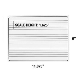 Dry Erase Music Staff White Board, Single Sided 9 x 11.875 Home or School Use