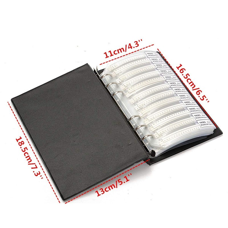 DollaTek 1% 0402 SMD Resistance Assorted Folder (0 Ohm-10M Ohm)