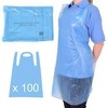 100 Disposable Aprons for Adults Blue - Waterproof Apron Pack