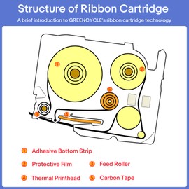 GREENCYCLE 10 Pack Compatible for TZe-251 TZ-251 24mm 0.94" Black on White Laminated AZE Label Tape for Ptouch PT2730, PT9600, PTD600VP, PTD800W, PTH500LI, PTP700, PTP710BT, PTP750W