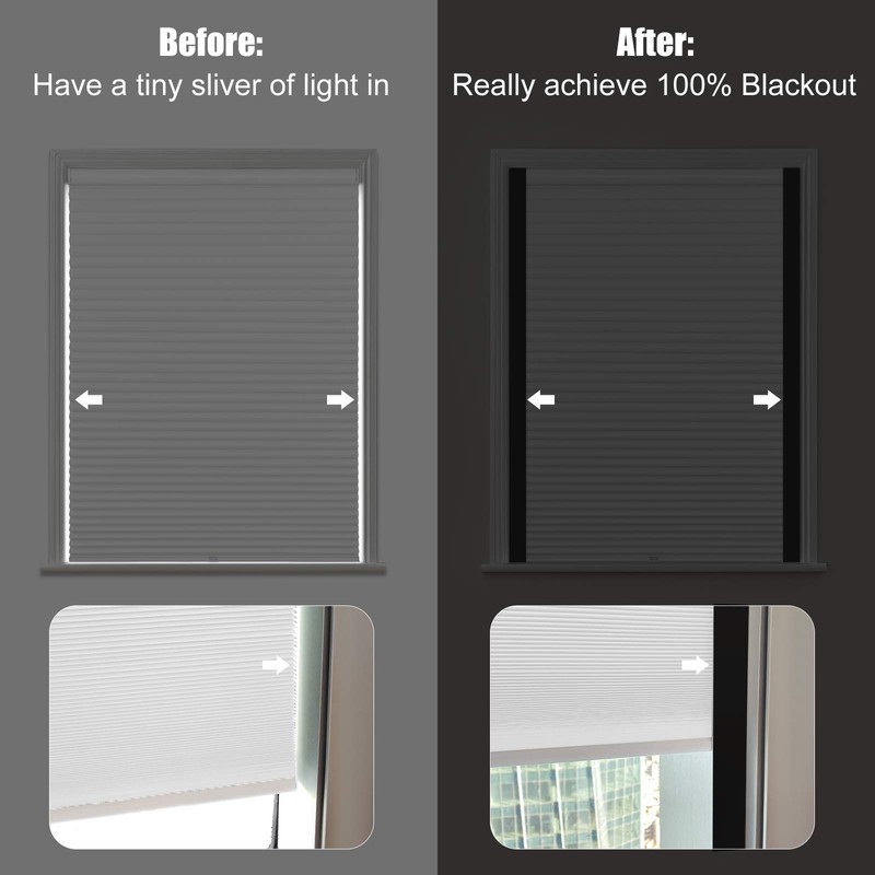 Keego 100% Blackout PVC Light Blockers for Window Shades and