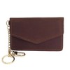 BAWAKO Leather Card Case, Wallet RFID Protection, Key Ring, Portable