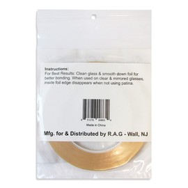 Stained Glass Foil 1/4" x 36Yds.Copper Foil Silver Back Tape for Glass