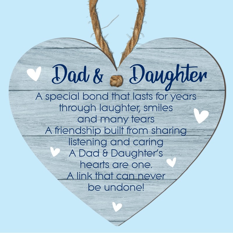 Laser Cut Father's Day Heart Plaque - Celebrate Dad &
