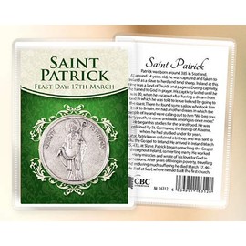 Saint Patrick pocket token medal keepsake and Prayer Card