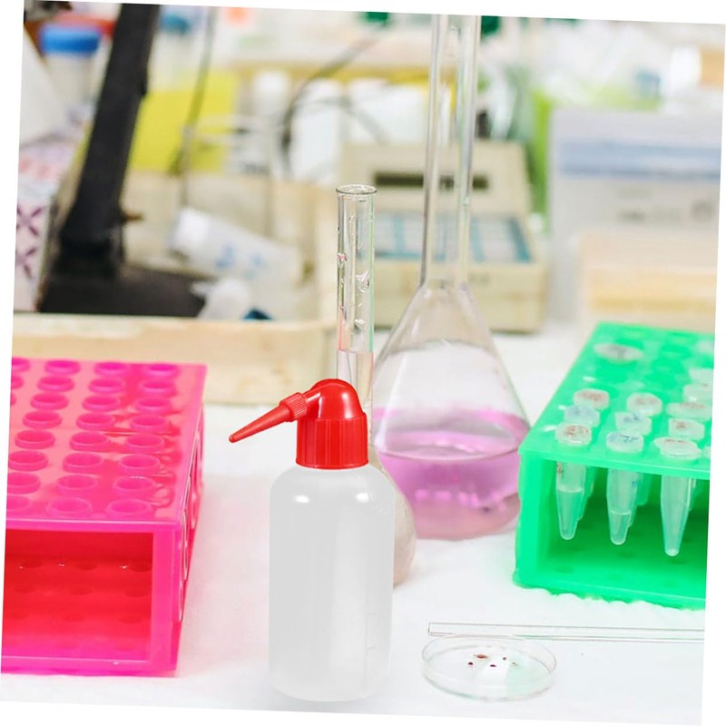 Mobestech 6pcs Plastic Lash Wash Bottle Safety Squeeze Bottles for