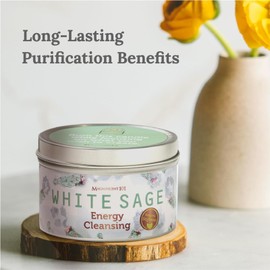 MAGNIFICENT 101 Uncrossing White Sage Smudge Candle - 6 Oz Soy Wax, 35-Hour Burn - Spiritual Healing & Energy Cleansing - Chakra Balancing & Manifestation