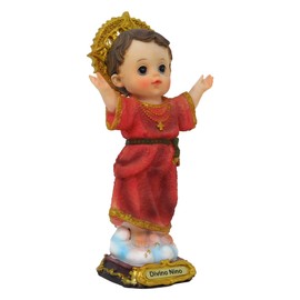 ValuueMax Divine Child Jesus, Divino Niño Jesus Statue 8 Inch Tall Finely Detailed Resin Figurine #VM-77162