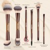 MAANGE Brochas para Maquillaje Profesional, 6 Piezas de Doble Punta
