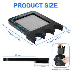 Cosmos Acrylic Portable Cue Rest Rack Pool Cue Stick Holder - Billiard Pool Table Cue Stick Claw Rack Table Edge Cue Chalk Tray with EVA Pad Holds 3 Cue Sticks, Chalk & Accessory in Billiard Room Bar