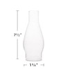 Lamplight Replacement Hurricane Oil Lamp Chimney – 7.75" Glass Chimney