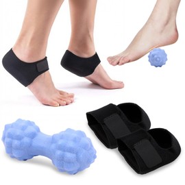 Auuyban Heel Brace for Relief Discomfort, Gel Plantar Protectors, Women Men Supports Cups Cushions