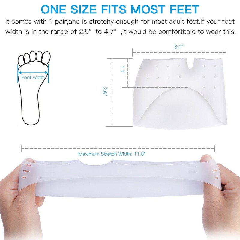 Toe Protectors with Metatarsal Pads - Soft Toe Sleeves -