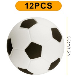 Lotsdonxia 12 Pcs Mini Foam Squeeze Balls Small Portable Stress Relief Ball Set Soft Anti-Stress Toys for Children & Adults Parties and Daily Use (Football)