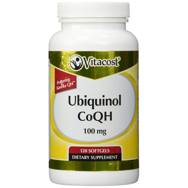 Vitacost Ubiquinol CoQH Featuring Kaneka QH - 100 mg - 120 Softgels