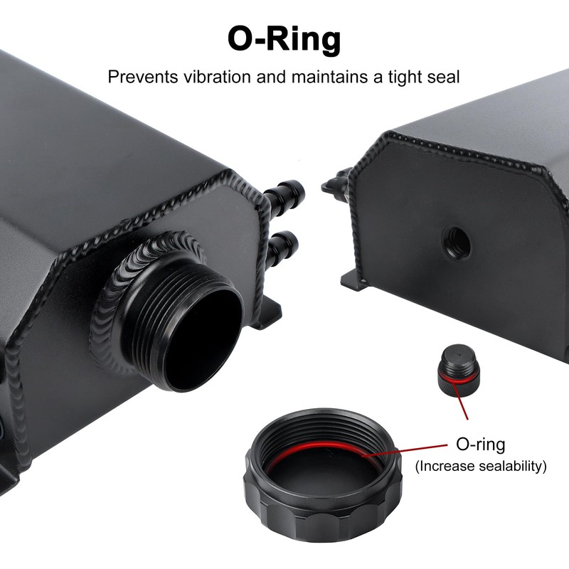 EVIL ENERGY Radiator Coolant Overflow Tank, Coolant Recovery Tank Aluminum