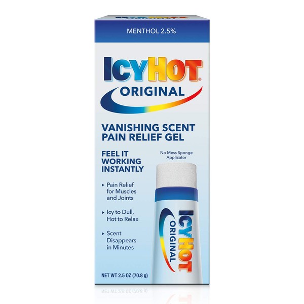Icy Hot Vanishing Scent Pain Relief Gel With Menthol, 2.5 Ounces (Pack of 4)
