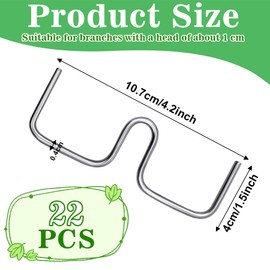 YeahBoom 22 pieces 10 cm branch support for fruit trees, spreader branch support for fruit trees, metal branch spreader for fruit trees, tree branch puller holder for fruit branches, M shaped branch