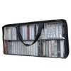 Evelots Cassette Tape Bag -See Thru Organizer Storage with Handles