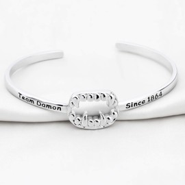 CENWA Team Salvatore/Damon/Stefan desde 1864 - Pulsera de dientes de vampiro Fandom regalo, 17.7 cm, Metal, Cobre