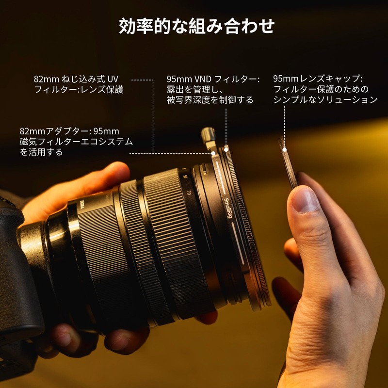 SmallRig 82mm UV & 95mm VND Filter Kit Magnetic Suction