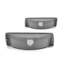 KarParts360 For Dodge D150/D250/D350 Turn Signal Light 1991 1992 1993 Driver and Passenger Side Pair/Set | Below Head Light | Clear Lens | CH2520106 + CH2521106 | 55026085 + 55026084