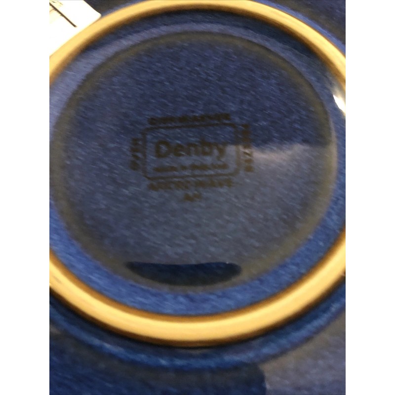 Denby England Imperial Blue Medium Coupe 8.25” Plate NWT Fire