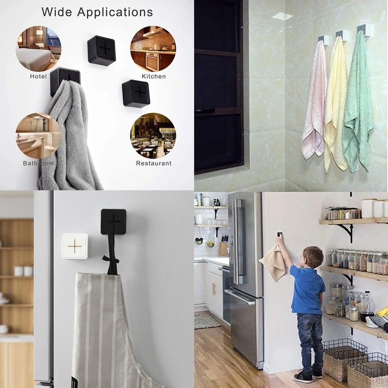 NOELAMOUR Towel Holder Towel Clips 4 Pcs Towel Bar Kitchen