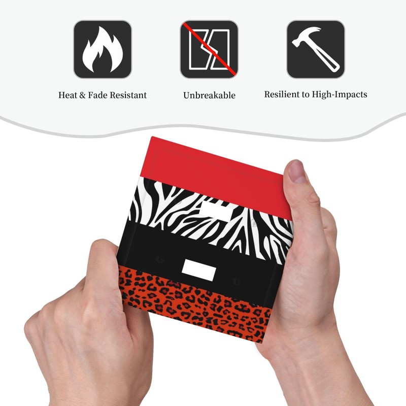 Red Zebra Leopard Cheetah Print 2 Gang Double Toggle Light