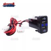 SI 2.1A Dual USB Ports Power Socket Charger Button for