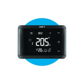 CAME TH/750 Wall Thermostat WiFi, App and Touch Screen, Double Relay for Heating and Air Conditioning, Background and Status Lighting, Compatible with Alexa and Google Home, Power Supply 230 V