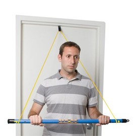 CanDo Overdoor Pulley with Bar and Tubing, Green, Medium