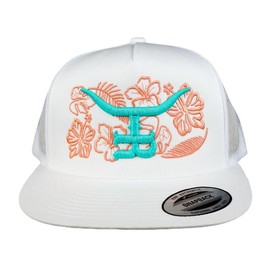 Tropical Rancher - Flatbill Trucker Snapback - Color: Black