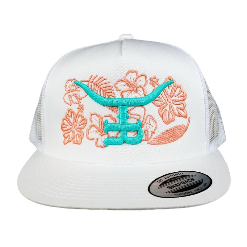 Tropical Rancher - Flatbill Trucker Snapback - Color: Black