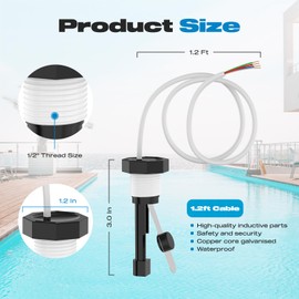 Flow Switch Replacement Part 520736 for IntelliChlor IC40, IC20, IC60, IC15 Salt Chlorinator Generator Cell - 4-Wire Connection Pool Flow Sensor Switch