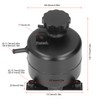 Radiator Coolant Expansion Tank 2.5L Capacity Aluminum Alloy Black Reservoir