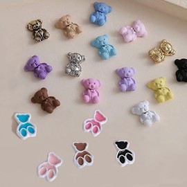 Nail art pastel color bear character parts 5 pieces, 24 types - WFHTRWH KSTNP - 697 / 네일아트 파스텔 컬러 곰돌이 케릭터파츠 5개입 24종-WFHTRWH KSTNP - 697