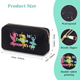 Dancer Lover Gifts Cosmetic Bag Dance Gifts for Dance Lover Dance Team Inspiration Gifts Funny Gifts for Women Dancer Zipper Travel Toiletry Bag Gifts for Women Sister Daughter