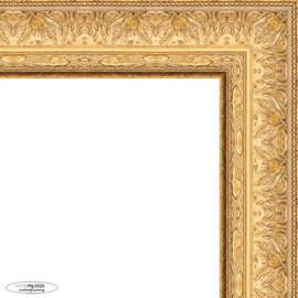 Poster Palooza A3 16.5x11.7 Ornate Gold Complete Wood Picture Frame with UV Acrylic Plexiglass, Foam Board Backing & Hardware Included
