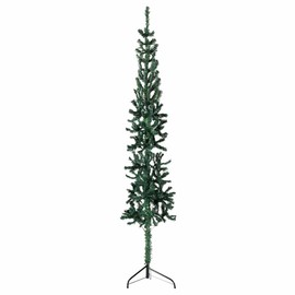 Casafoyer Slim Artificial Half Christmas Tree with Stand Green 70.9"